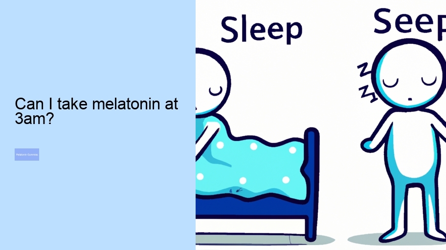 Can I take melatonin at 3am?