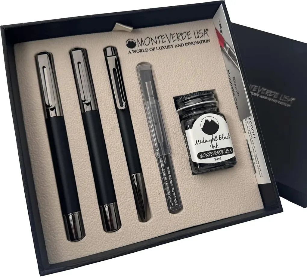 Metal Finish and Desk Presence executive pen set signing documents